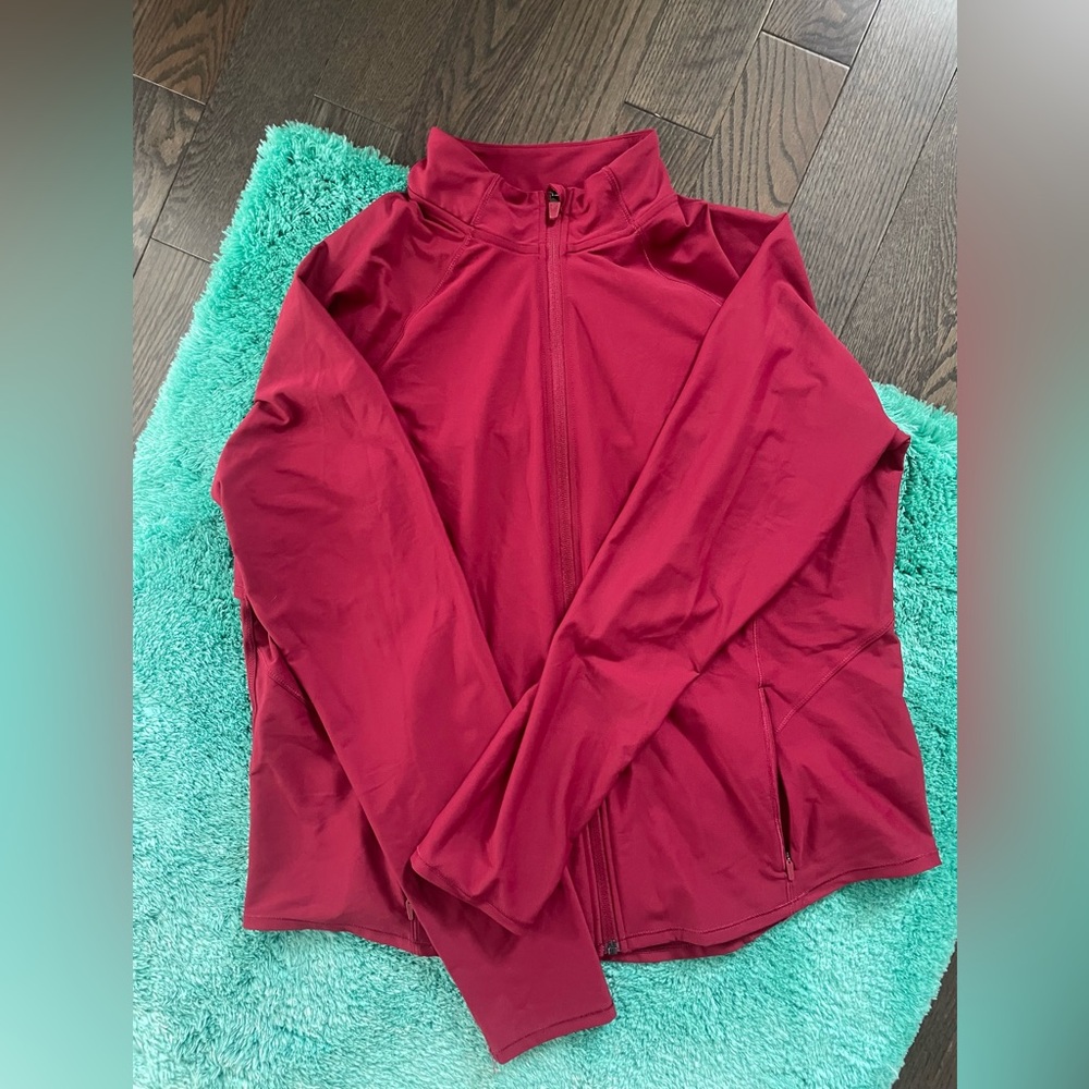 Old Navy Active MAROON Top OLD NAVY POWER SOFT GO DRY ZIP TOP —washed never worn